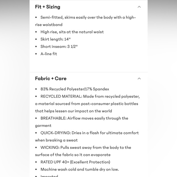 Crosscourt High Rise Tipped 14" Skort | Navy/White - Picture 6 of 8